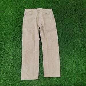 LEVIS 501 Button-Fly Straight Jeans 35x32 Beige